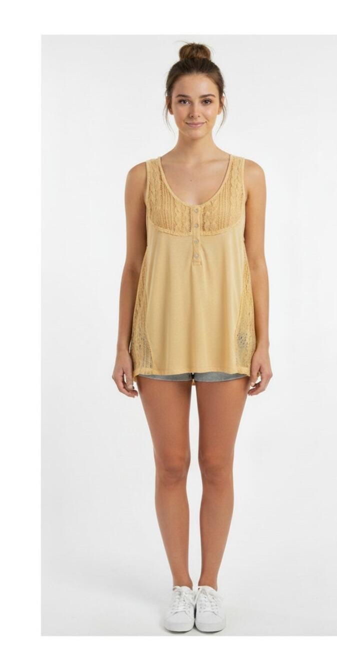 POL Tank with Cable Knit Detail
